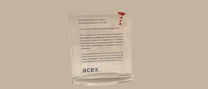 &Amp;Quot;TrÁFico Y Seguridad Vial&Amp;Quot;, Premiada Por Acex